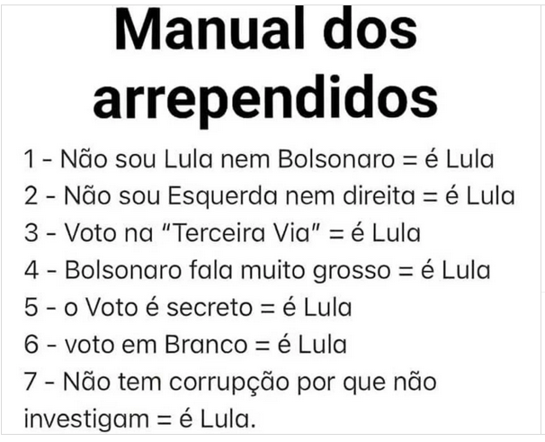 alexbtrindade's tweet photo. Manual dos Arrependidos https://t.co/fC5w5mrgDQ
