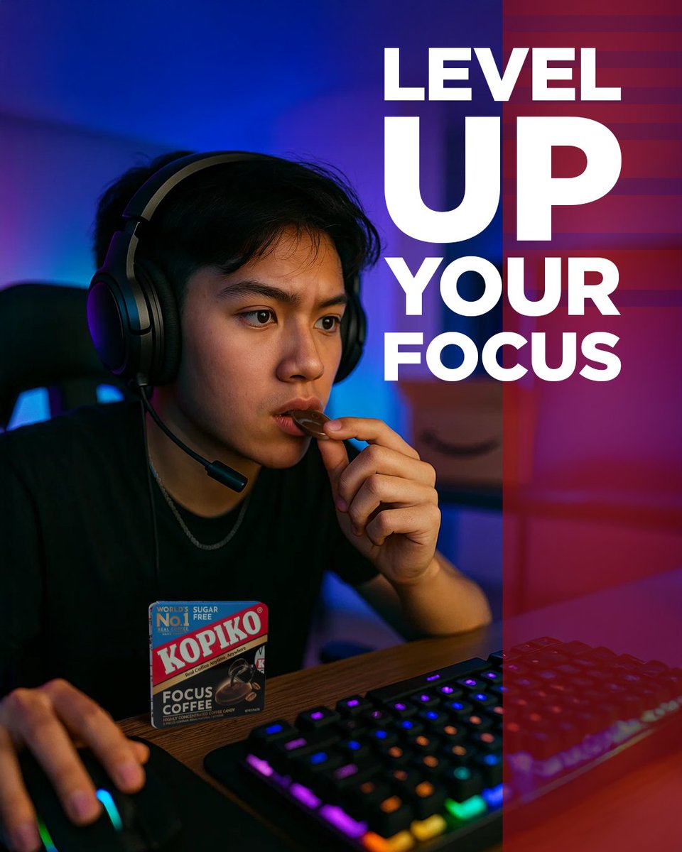 kopikoUS's tweet photo. Focus like a boss. 🎮💥 No loading screens, no lag—just pure concentration fuel.
 Kopiko Focus Coffee is your ultimate cheat code for late-night grind sessions. ☕🔥
🎧 Game on. Focus locked. Victory incoming.
#KopikoUS #CoffeeButHarder #CoffeeYouCanSuck #AmazonPrimeMood https://t.co/hgmxUPYB3J