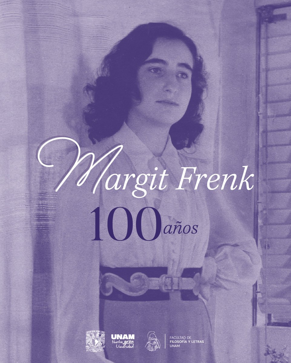 📖✨ Hoy, 21 de agosto, conmemoramos los 100 años de Margit Frenk, profesora de la #ComunidadFilos, Emérita de la UNAM desde 2008 y una de las figuras más reconocidas de la filología hispánica en el mundo.

Su vida académica ha girado en torno a una dimensión esencial de nuestra