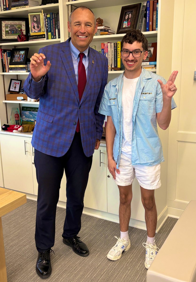 I enjoyed meeting with Blake Leschber, the 2025-26 Editor in Chief for the <a href="/UniversityStar/">The University Star</a>. Our <a href="/txst/">Texas State University</a> students learn a lot about journalism (and themselves) when they work in our student-led media operations!⭐️🐾📰🗞️