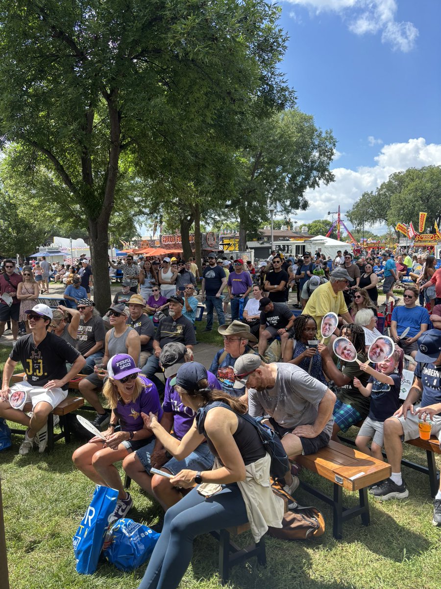 Hell of a first day at the fair! Make sure you get your Judd On A Stick and our new merch!