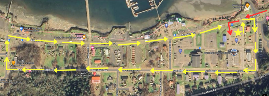 ClallamTransit's tweet photo. Route #16 detour and possible delays 8/22-8/24 due to Makah Days in Neah Bay. . More Details at https://t.co/9VXeVB0Ia8 https://t.co/8IHLjfL4TS