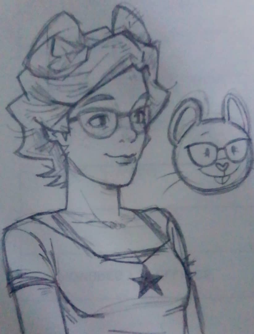 Idk why her hair looks like croissants 
Anyways
Omw with Needle human desing (she's more like a oc, not exactly an self insert ig but still looks a little like me :p)