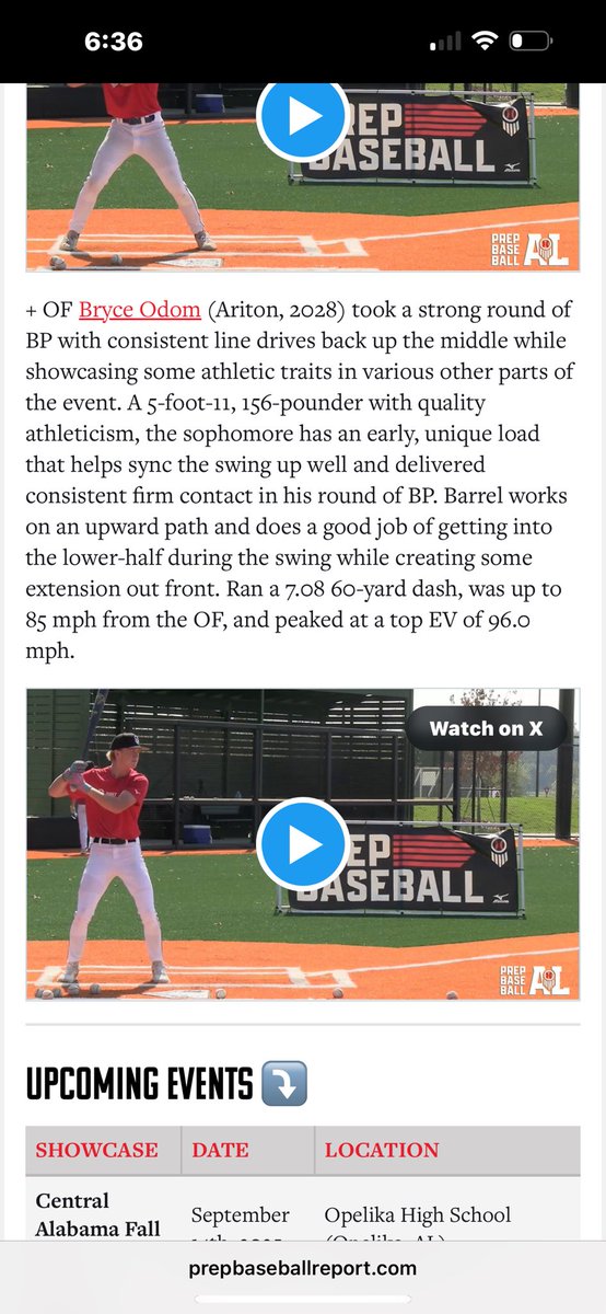 Thank you <a href="/PrepBaseballAL/">Prep Baseball Alabama</a> for the report!
<a href="/CoachJenks_/">Coach Tyrell Jenkins</a> <a href="/coachbfric/">Bubba Frichter</a> <a href="/AUBSBRecruiting/">Auburn Baseball Recruiting</a> <a href="/D4Sharp/">David Sharp</a> <a href="/aritonbaseball/">Ariton Baseball</a>