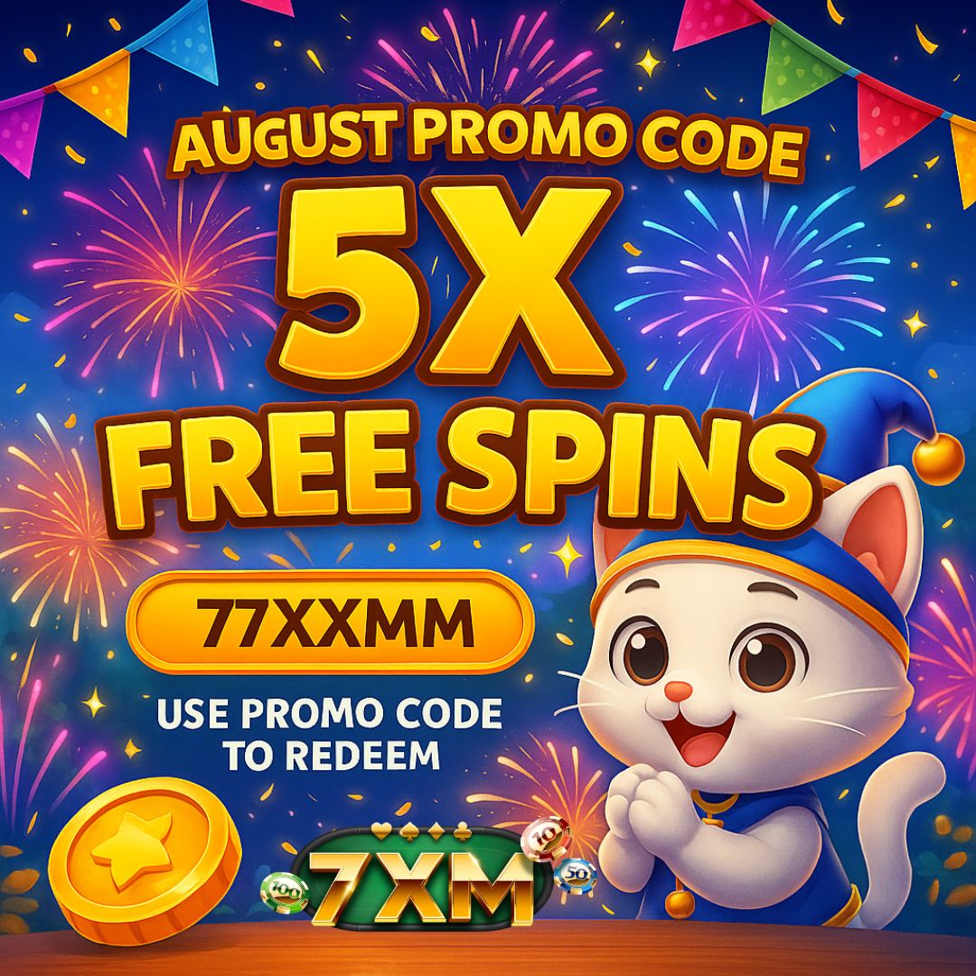 7XM_Official's tweet image. 🎉 #AUGUSTPROMOCODE! 🎉

🔑 Code: 77XXMM
🎰 5X FREE SPINS instantly
💸 Deposit twice after signup to qualify
⚡ First 1,000 players daily
📆 Until Aug 31 only
🎮 Slots &amp;amp; Fishing Games

Don’t miss it—redeem now! 🍀
 T&amp;amp;Cs apply.

#7XM #7XMFreeSpins #FreeSpin #7XMPromo #CasinoBonus