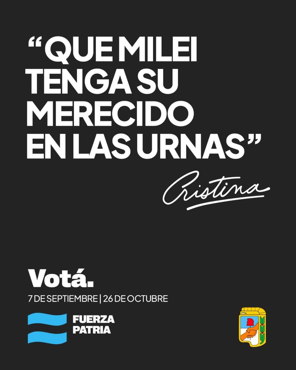 frentetodos2020's tweet photo. @FuerzaPatria_7S @Kicillofok #MileiBuitre
#MileiEstafador #KarinaCoimera
Votemos #FuerzaPatria https://t.co/UC8bWdIe8a