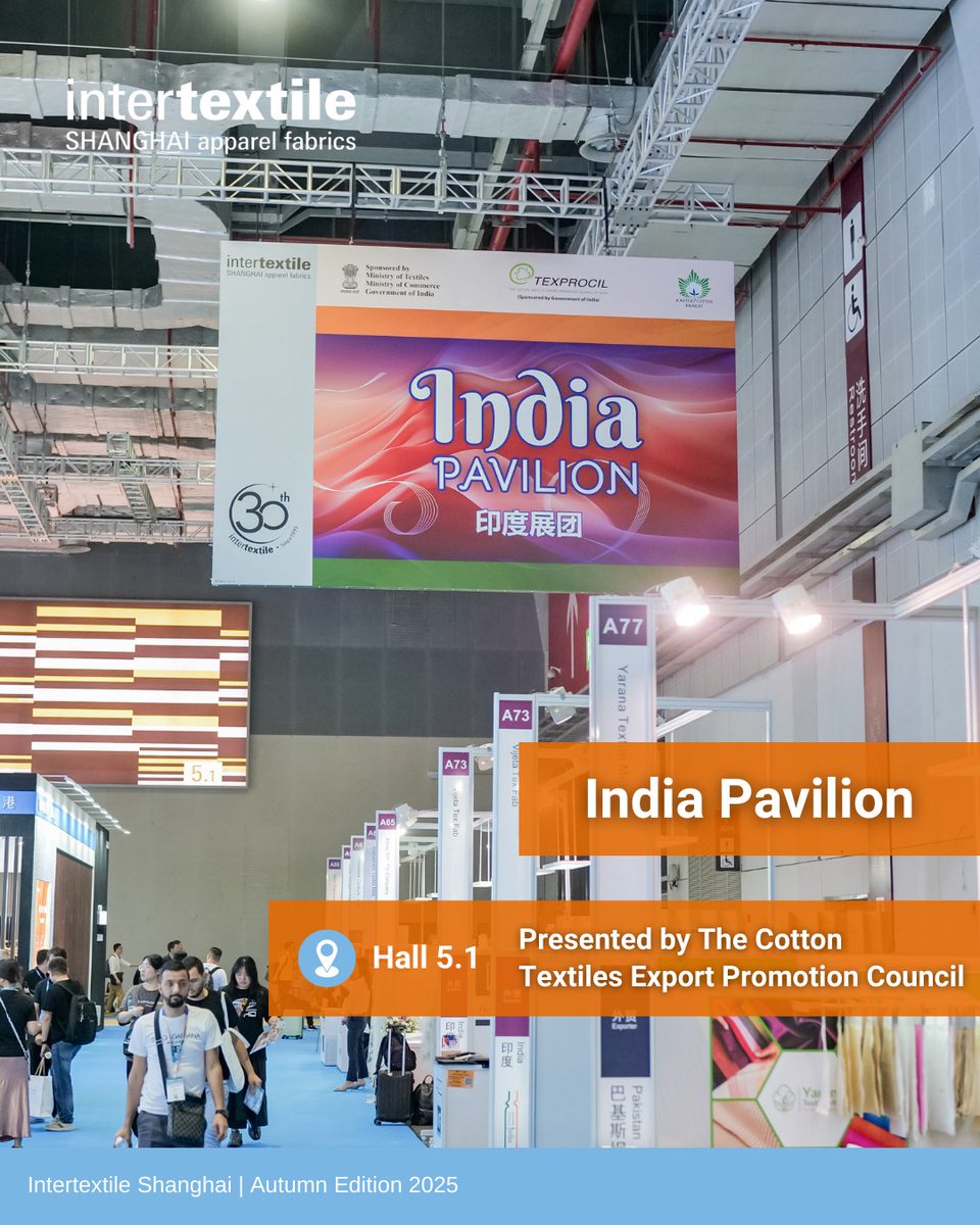 𝗖𝗼𝘂𝗻𝘁𝗿𝘆/𝗥𝗲𝗴𝗶𝗼𝗻 𝗽𝗮𝘃𝗶𝗹𝗶𝗼𝗻: 𝙄𝙣𝙙𝙞𝙖 𝙋𝙖𝙫𝙞𝙡𝙞𝙤𝙣

The Cotton Textiles Export Promotion Council, popularly known as #TEXPROCIL has a membership of around 3000 companies spread across major textile clusters in India 

Pre-register : dwz.cn/nplQYjyt