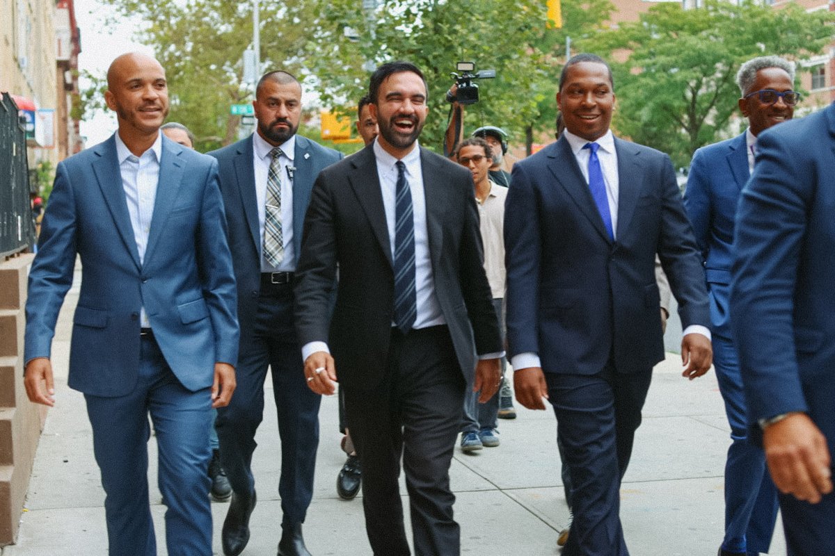 Zohran Kwame Mamdani (@zohrankmamdani) on Twitter photo I visited barbershops in Harlem this afternoon with <a href="/assemblymanalt1/">Assemblyman Al Taylor</a>, <a href="/Wright4Harlem/">Jordan J.G. Wright</a> and <a href="/MannyDeLosSanto/">Manny De Los Santos, MSW</a> and talked about my plan to make it easier for small businesses to open and thrive in our city. I visited barbershops in Harlem this afternoon with <a href="/assemblymanalt1/">Assemblyman Al Taylor</a>, <a href="/Wright4Harlem/">Jordan J.G. Wright</a> and <a href="/MannyDeLosSanto/">Manny De Los Santos, MSW</a> and talked about my plan to make it easier for small businesses to open and thrive in our city.