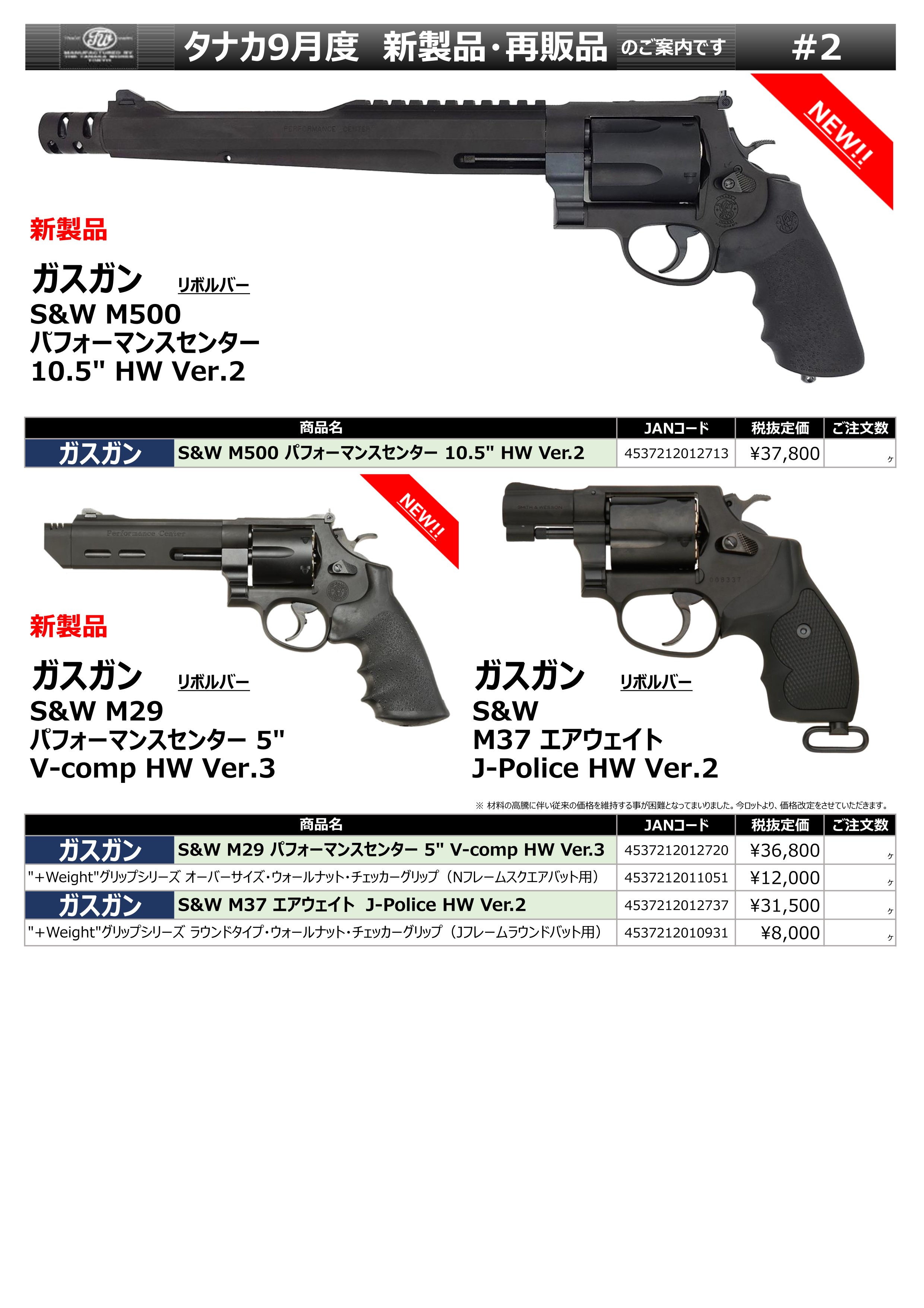 McCOY's限定 エラン社日本製のモデルガン別注化粧箱入り鑑賞専用希少品です。 キャップセット タナカワークス S&W M360J SAKURA HW Black
