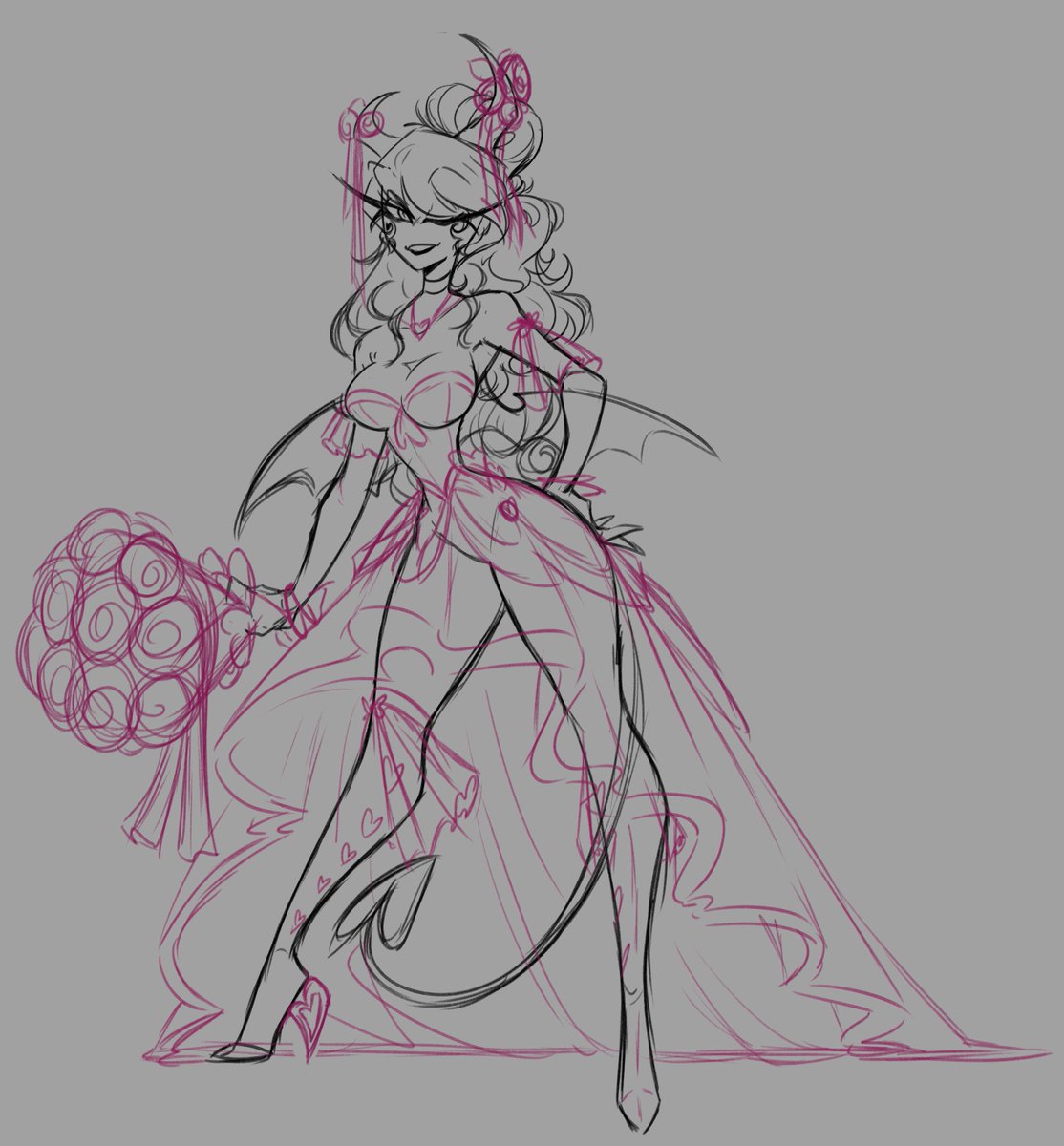 here is a sneak peek look at Verosika in a wedding dress for the standee