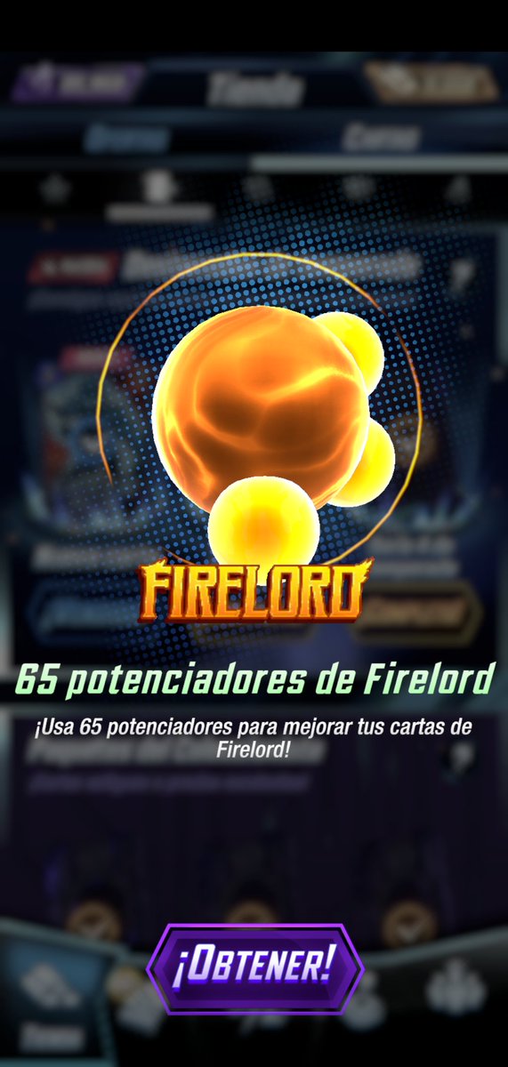 I bought a Seasonal Series 4 Pack and got:

🔥 Firelord.
🧬 35 Firelord boosters.
🧬 65 Firelord boosters.

#MarvelSnap