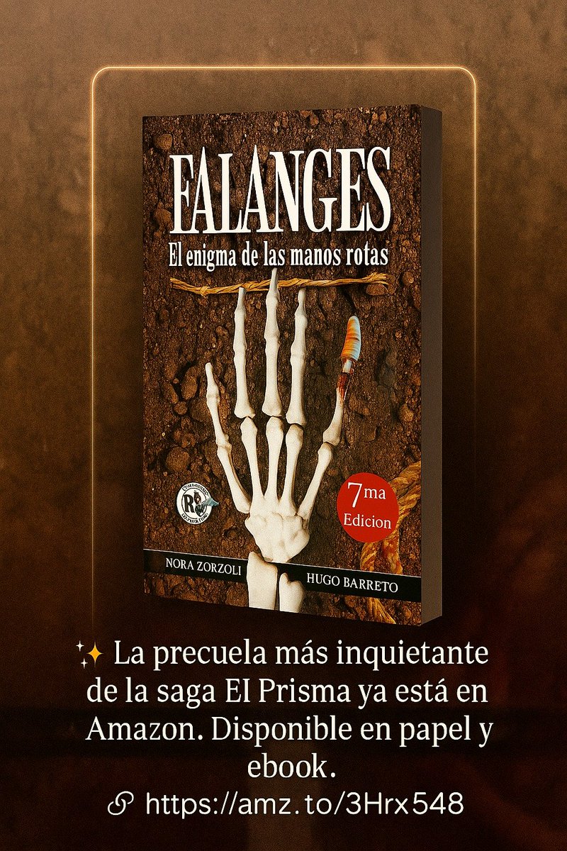 Nora Relieves (@norarelieves) on Twitter photo <a href="/Lovexlalectura/">Loveporlalectura</a> ✨🕵️♀️ ¡El misterio está vivo... y enterrado!
📖 Falanges: El enigma de las manos rotas, inquietante precuela de la Saga El Prisma.
🔍 Oscura, atrapante y con giros que no vas a poder olvidar.
📚 Disponible en papel y ebook en Amazon.
🔗 amzn.to/3Hrx548 <a href="/Lovexlalectura/">Loveporlalectura</a> ✨🕵️♀️ ¡El misterio está vivo... y enterrado!
📖 Falanges: El enigma de las manos rotas, inquietante precuela de la Saga El Prisma.
🔍 Oscura, atrapante y con giros que no vas a poder olvidar.
📚 Disponible en papel y ebook en Amazon.
🔗 amzn.to/3Hrx548