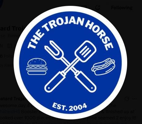 BCHSTrojanHorse's tweet photo. THe @BCHSTrojansFB Regular Season is upon us and we will be there with food ready around 5:45pm. Bring a side to share and we will have lots of sweets courtesy of @BcTrinity! #TrojanFamily #TrojanPride #TrojanTradition #BestTailgateInTHeState https://t.co/7PvYc23LNL