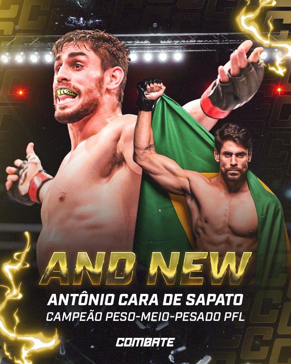 É BICAMPEÃO!🏆

Antônio Cara de Sapato foi para cima de Sullivan Cauley e finalizou no segundo round para conquistar o cinturão meio-pesado da PFL! 

Show do brasileiro na Flórida! 

#PFLnoCombate