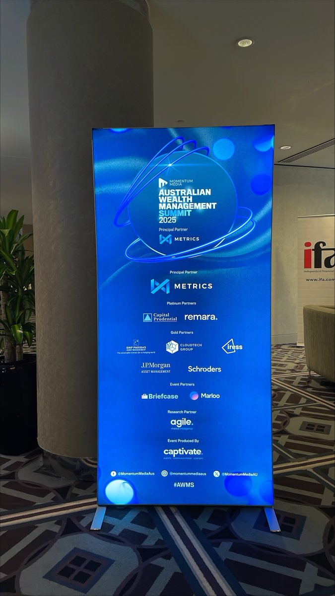CloudTechGrp's tweet photo. CloudTech Group is delighted to sponsor and be in attendance for The Australian Wealth Management Summit #wealthmanagementsummit
Our GM, Lucia Uen is speaking on the #Crypto 3.0 panel at 1:45pm and we have a booth set-up, come say hi to us if you're in attendance👋🏻
#AWMS https://t.co/HrIMxBnOBQ