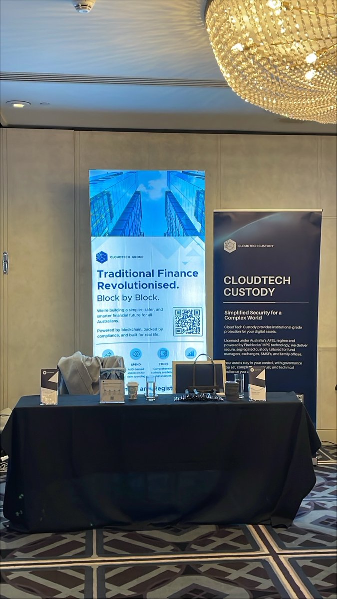 CloudTechGrp's tweet photo. CloudTech Group is delighted to sponsor and be in attendance for The Australian Wealth Management Summit #wealthmanagementsummit
Our GM, Lucia Uen is speaking on the #Crypto 3.0 panel at 1:45pm and we have a booth set-up, come say hi to us if you're in attendance👋🏻
#AWMS https://t.co/HrIMxBnOBQ