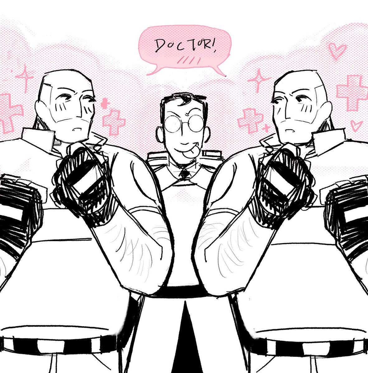 When im the only medic on the team and 2 heavies are fighting for my attention