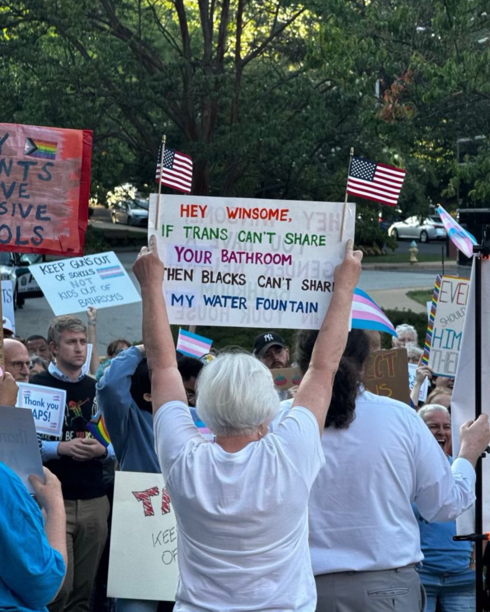 Moments like this turn elections.  

Let's be clear: if you vote for Abigail Spanberger  you're on this woman's side.  

Choose your side.