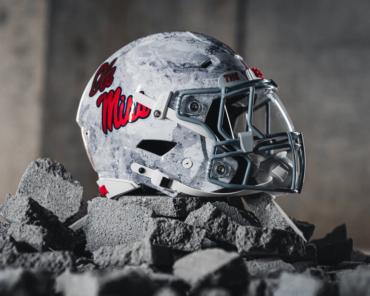 CFBKings's tweet photo. Ole Miss just dropped some new helmets and they are incredible 🔥🦈 https://t.co/2EQM8WI0Dp