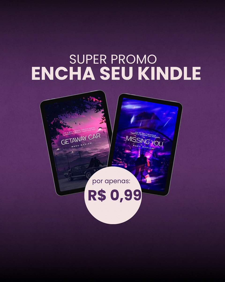 avisando que eles vão estar no #EnchaSeuKindle desse anoooo!!!!!!!