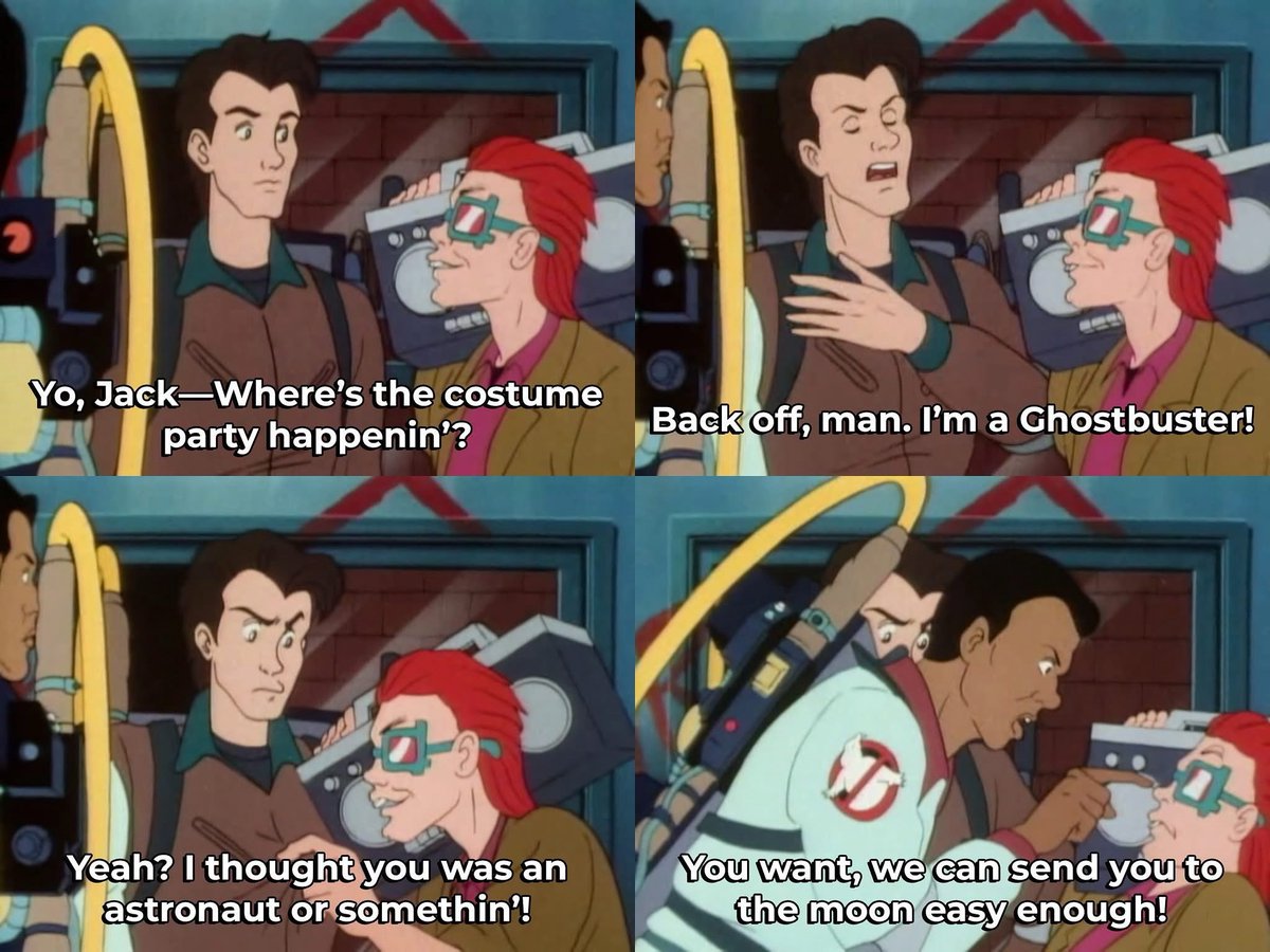 GBNewsdotcom's tweet photo. "Back off, man. I'm a Ghostbuster!"

From The Real Ghostbusters episode "The Collect Call of Cathulhu." https://t.co/E3ulgxiLs5