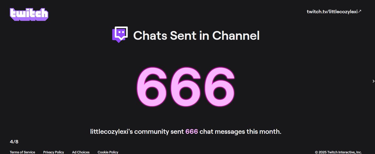 LittlecozyLexiX's tweet photo. I'd like to thank my chatters for this stat recap.
😈💖
https://t.co/saE9j3lsAh

#pngtuber #twitchchats #twitchrecaps #sixsixsix #meme https://t.co/tgfFqCYsre