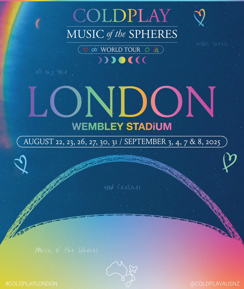 It’s finally here! 🥳🇬🇧

LONDON, WEMBLEY STADIUM
Shows #214 - #224

With an array of very special guests ❤️‍🔥

<a href="/coldplay/">Coldplay</a> will be making history at <a href="/wembleystadium/">Wembley Stadium</a>, playing to over 750,000 fans across 10 nights. We are so proud of you! 🏟️✨

#ColdplayLondon #ColdplayWembley #MOTSWT