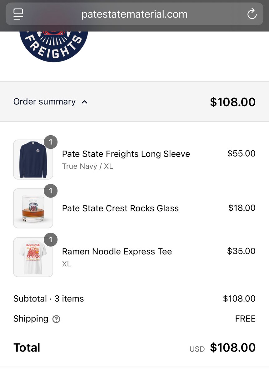 ReaganJonesAR's tweet photo. Had to take advantage of that free shipping #patestate @JoshPateCFB https://t.co/gxtM7Bpdol
