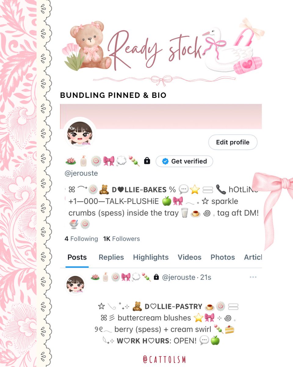 CATTOlSM's tweet image. help repost, tysm! 👧🏻💗

attenshon—! 👀
haalo teman-timun! ✋🏻aku membawa 8 bundling wording pinned dan bio ready stock / rs ⊹ only 85OO each! 🐈‍⬛🎀⭐️

pls, check alt for more details ★
kindly tag me after dm! ꒰ᐢ｡•༝•｡ᐢ꒱ 🪷
#zonauang #zonajajan #zonaba