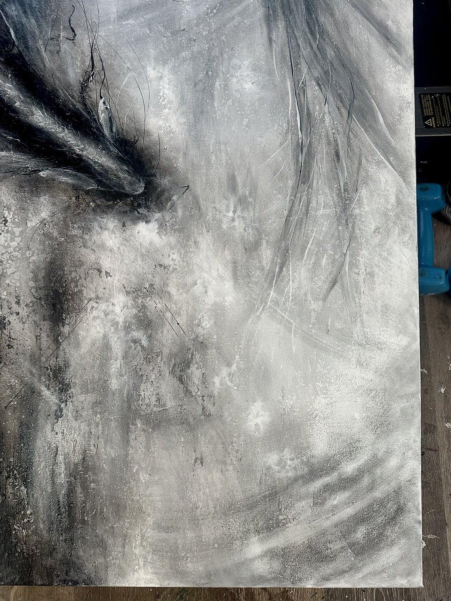 KellieThomasWal's tweet photo. Just varnished another painting that’s going into a group exhibition is San Diego, and this guy pulled me@in to work on increasing the contrasts. #koidragon #dragon #dragonart #dragon #kelliethomaswalker #painting #paintingoftheday #art #artwork #artist #arts #artcollector #contemparyart #writer