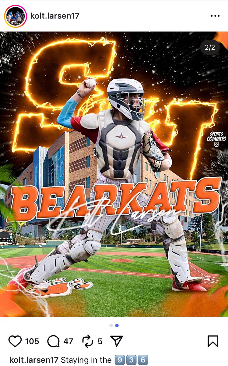 Dustin McComas (@dustinlmccomas) on Twitter photo Sam Houston State keeping one of the top 2026s home. Kolt Larsen (<a href="/KoltLarsen/">Kolt Larsen 2026</a>) announced his commitment giving SHSU one of the top backstops in the state. Athletic RHH catcher with the defense you look for and some impact with the bat, too. 
Profile: fivetool.org/players/7ab8e6… Sam Houston State keeping one of the top 2026s home. Kolt Larsen (<a href="/KoltLarsen/">Kolt Larsen 2026</a>) announced his commitment giving SHSU one of the top backstops in the state. Athletic RHH catcher with the defense you look for and some impact with the bat, too. 
Profile: fivetool.org/players/7ab8e6…