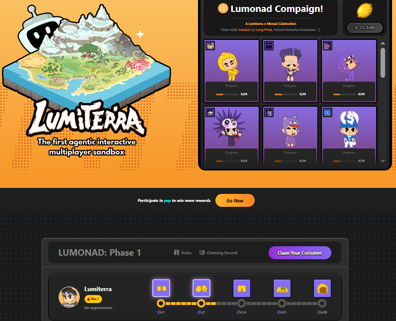 Starting the day with keepeng my check in strike on <a href="/LumiterraGame/">Lumiterra</a> 
What do you think moogers ?
do I need to claim my costume or better wait for day-28 ?
and what's your favorite costume ?
<a href="/indonads_/">Indonads (evm/acc) 🇮🇩</a>