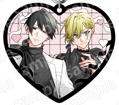 『ゆるキュンBL -BLACK&amp;PINK-』x.gd/mFQmz

ถ้าซื้อ can badge --จะได้ "ฉัน" ที่มืออยู่บนตัวคางิคุง 
ถ้าซื้อ key holder --จะได้ "คางิคุง" ที่มืออยู่บนตัวฉัน

แต่ถ้าเลือกไม่ได้ก็เหมา-- พูดเล่นน่ะ ฮ่ะๆๆ เท่าที่ไหวกันนะ

((ยังมีซาซากิกับมิยาโนะ และจากเรื่องอื่นๆด้วยครับ))