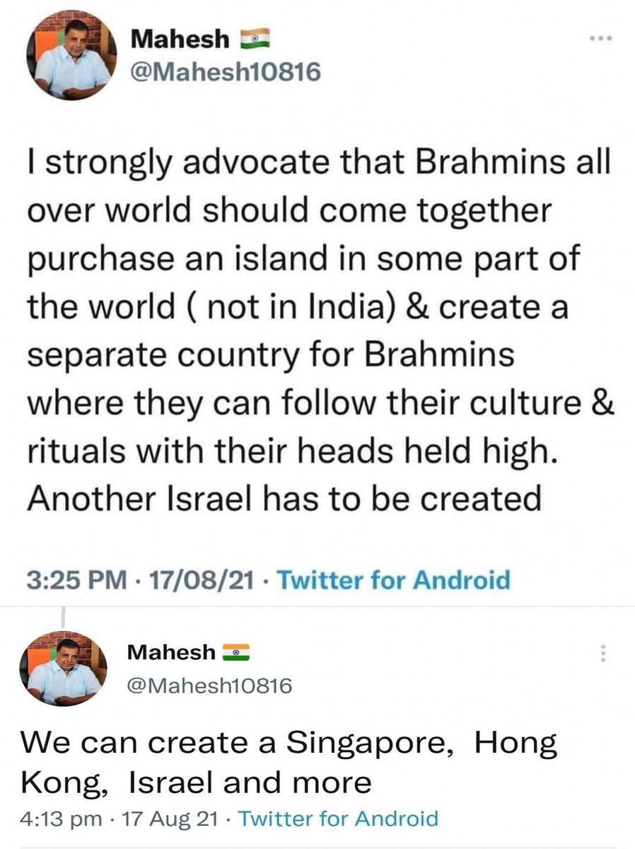 Give Brahmins an island and watch them invent a new ‘lower caste’ among themselves just to feel alive.

😂