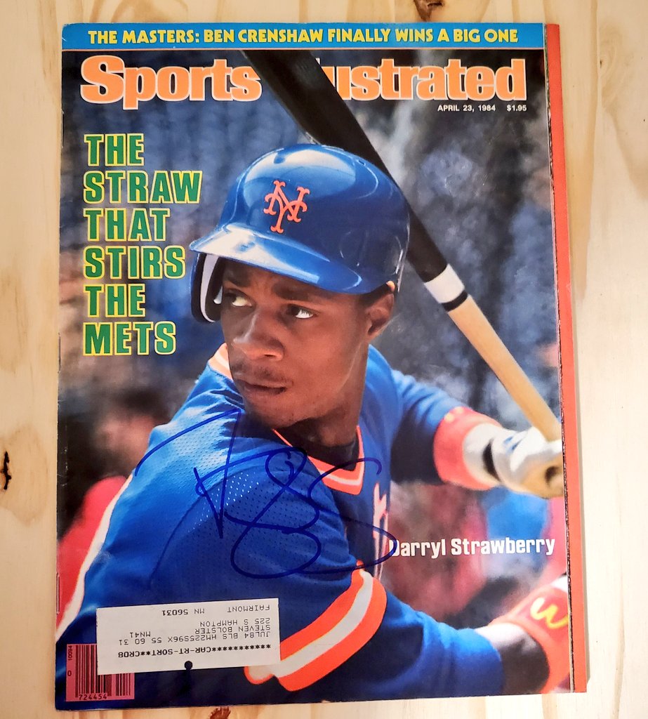 F/S - Darryl Strawberry Signed 1984 Sports Illustrated Magazine - $40. Reply or DM if interested. #Mets #collect