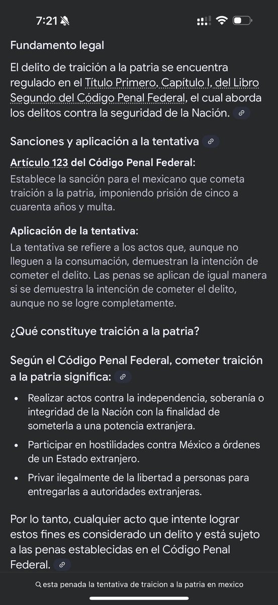 veronicacamino's tweet photo. Vamos a darle un poco más de contexto al hecho del por qué la del @senadomexicano no ha sido denunciada por Traición a la Patria.

La Senadora @LillyTellez sabe bien lo que hace, pues sus actos, que hasta ahora constituyen el delito de Tentativa de Traición a la Patria, se escudan en el artículo 61 de la Constitución Política; en ese artículo está consagrada la #Inviolabilidad por opinión, esto es que puede decir CUALQUIER COSA, sin recibir una sanción, aunque fuere una mentira o un llamado a cometer #TraiciónALaPatria.

Si no fuera Senadora, podría ser denunciada e investigada la por Tentativa. Pues aunque en estos momentos se desdiga, alegando que no pidió intervención sino ayuda, bien sabe lo que ha dicho en el #Senado y otros espacios.

Por otra parte, la autoridad del país a donde fue a “solicitar” ayuda no le ha hecho caso, porque ahora #México cuenta con un ordenamiento legal, mismo que aprobamos hace poco, para hacer operaciones conjuntas con las distintas #AgenciasDeInteligencia.

POR CIERTO que el PAN votó en contra, ¿qué hipocresía no? *Le pide al país vecino intervenir en México para acabar a los cárteles, pero en el Senado vota en contra de darle a México el ordenamiento jurídico y las herramientas para trabajar con las agencias del país vecino de forma coordinada. 

Tontos los que creen que el pueblo es tonto.

Y en cuanto al medio de comunicación, queda exento por libertad de expresión. Lo que sí es que me da curiosidad saber ¿quién habrá pagado esa entrevista? 

Por lo que resulta MUY importante es hacerle de su conocimiento a todo nuestro Pueblo que el #PAN (¿el #PRI también?) apoya el intervencionismo y están dispuestos a VENDER A MÉXICO las veces que sean necesarias, pues hasta hoy no se han deslindado de los dichos de la senadora de su bancada y, por lo tanto, todas y todos, son unos #TraidoresALaPatria. 

Gracias a quienes me piden información sobre este tema, creo que con este texto les he podido resolver algunas dudas que pueden generar intranquilidad. 

Yo estoy tranquila y confío en el @GabSeguridadMX y en nuestra Presidenta @Claudiashein.

Aquí les dejo información sintetizada por Grok y Google 👇🏻