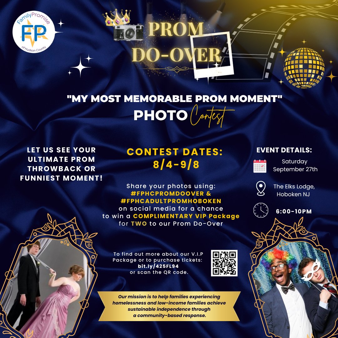 FP_Hudson's tweet photo. 📸 Have you entered our Prom Do-Over Contest yet? Just 2 weeks left!

Post your best prom throwback w/ #FPHCPROMDOOVER + #FPHCADULTPROMHOBOKEN by 9/8 for a chance to WIN a VIP package! 🎉

🎟️ https://t.co/HsB25FhaBi
#FPHC #PromDoOver #HobokenNJ https://t.co/Z6ipTX9aUN
