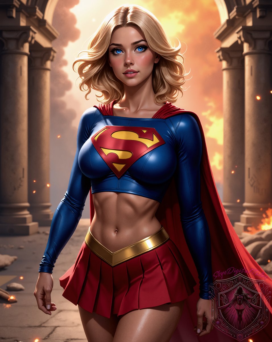 Supergirl
-----
Follow me for more content, and if you are interested in spicy pieces, checkout my other pages 😉🩷
patreon.com/SkyeDigitalTal…
deviantart.com/skyedigitaltal…
#aiart #aigirl #digitalart #digitalillustration #Supergirl #DCComics #Kryptonian #FanArt #SuperHeroine