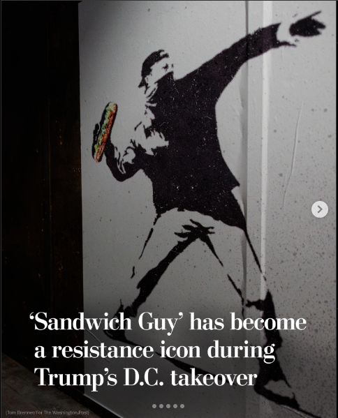 Why is #SANDWICH pumping? 

1 : A real narrative, not random

It comes from a real-life story: “Sandwich Guy” – Sean Charles Dunn, who threw a Subway sandwich at a federal officer during the Washington protests. That act became a symbol of resistance.

2 : Mainstream coverage