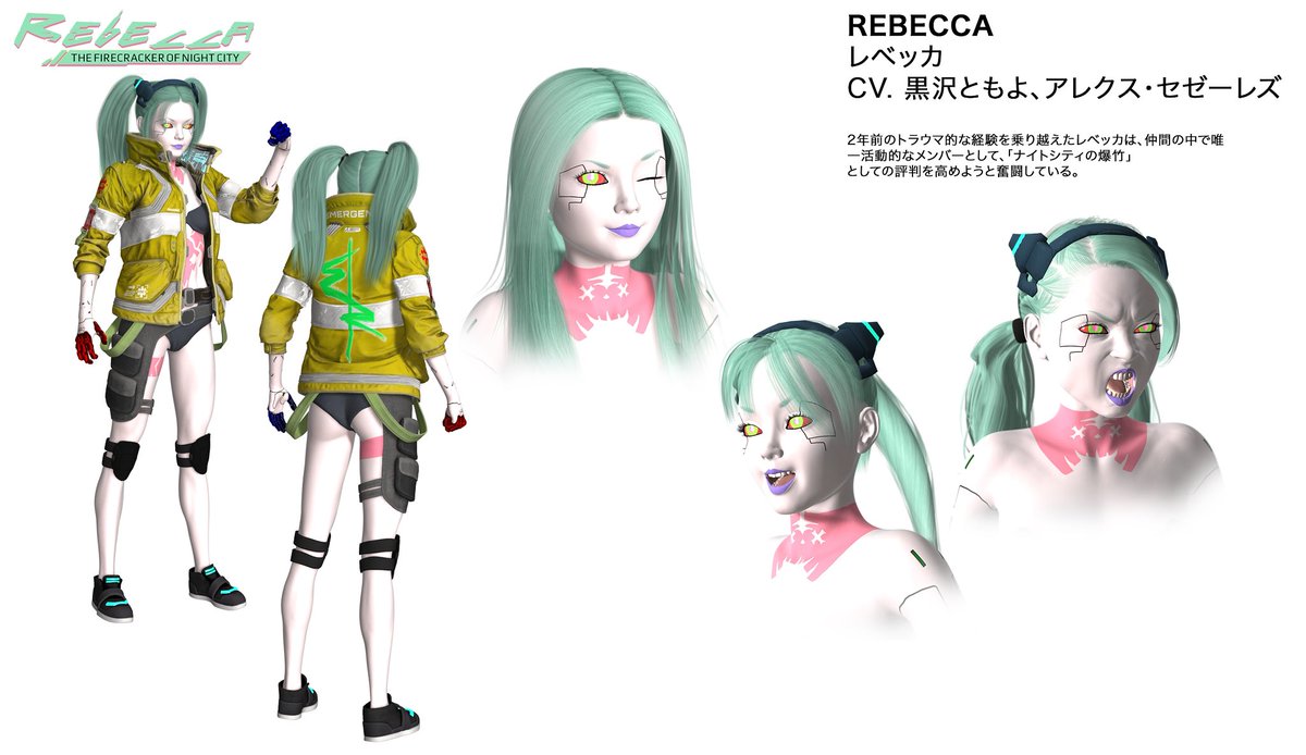 Any artist wanna draw me, here’s a reference sheet. Knock yourselves out, Choomfies! #Cyberpunk2077 #Edgerunners