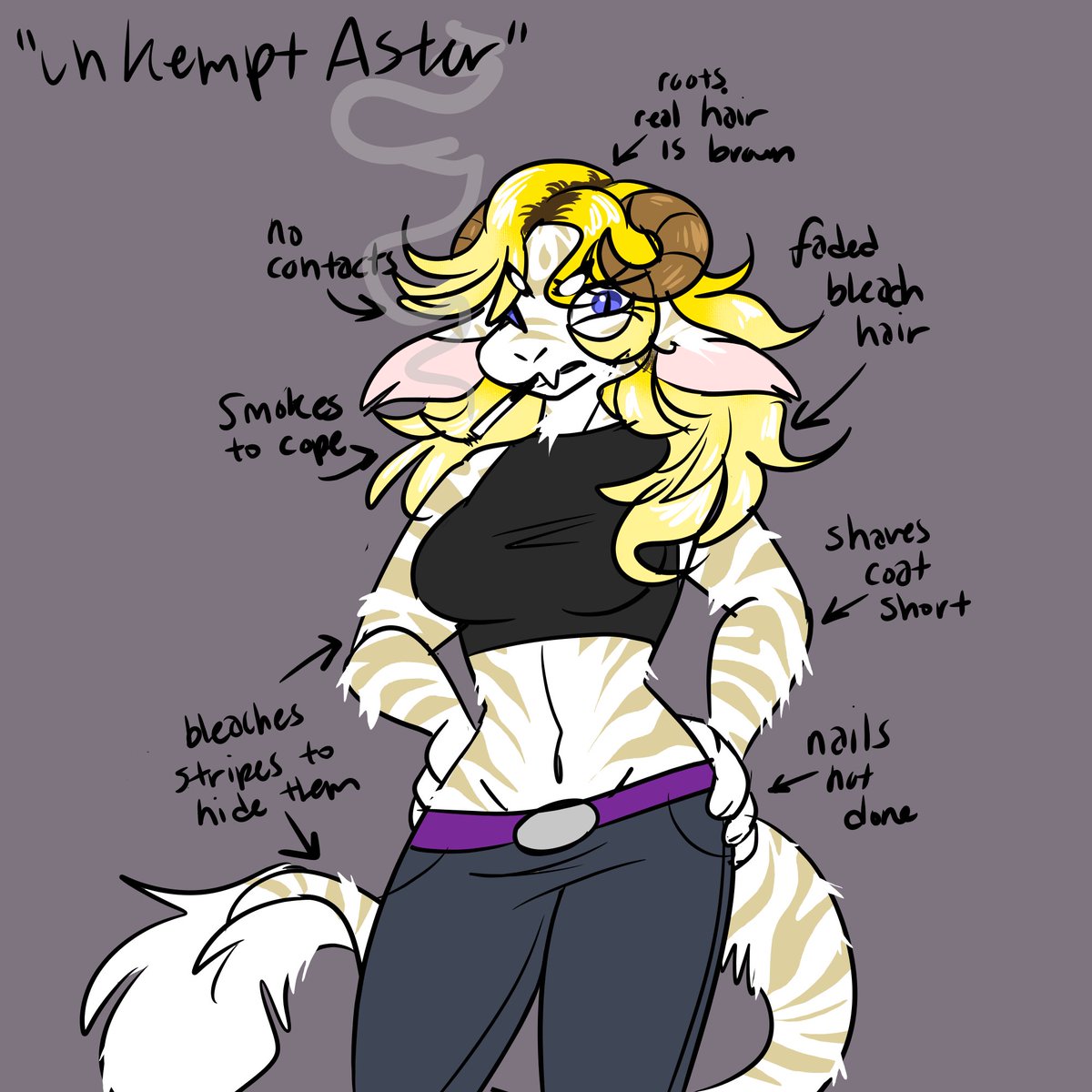 OOP time for some unsolicited Aster lore-
She is a model and these are only a few things she maintains to keep up with it
