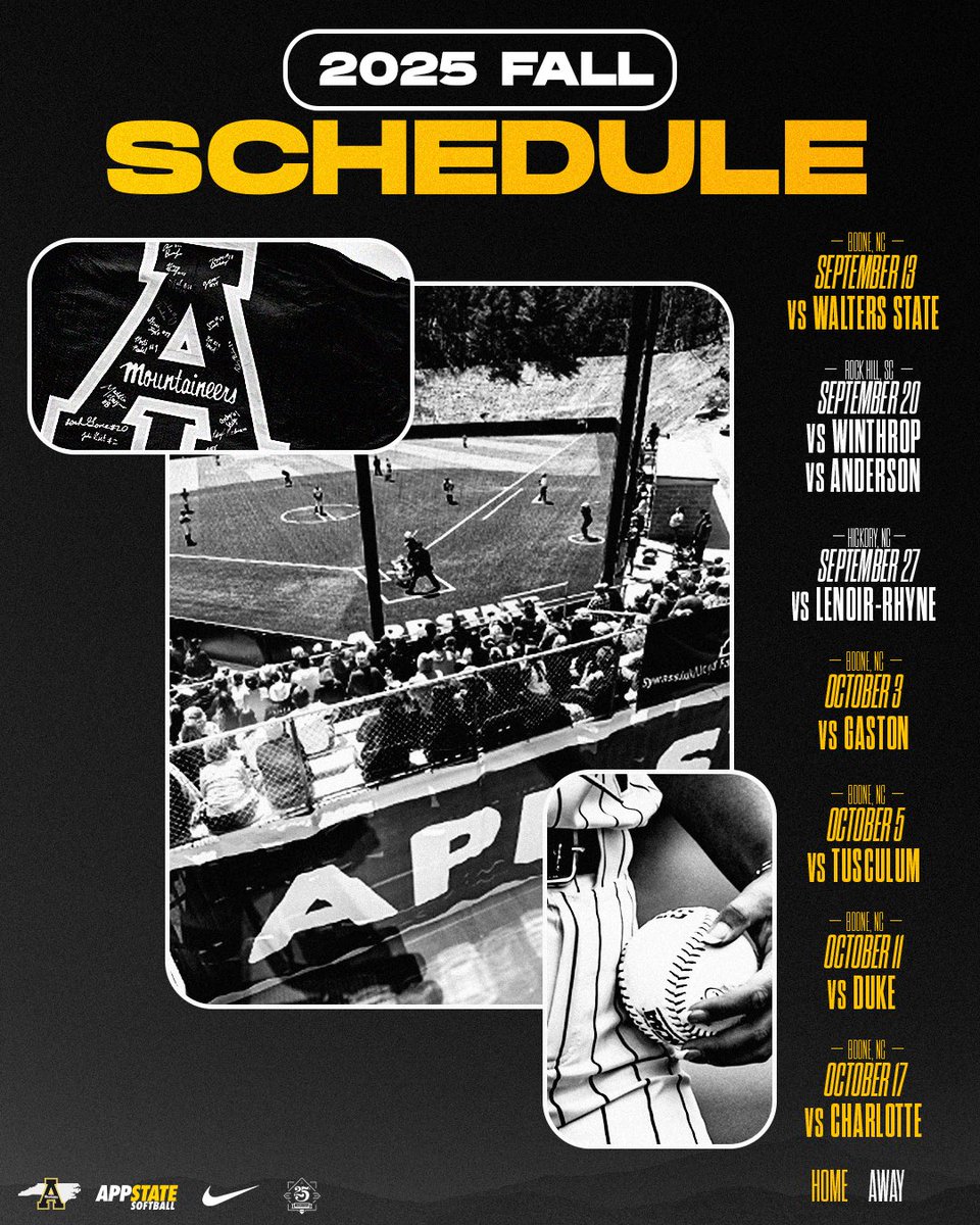 AppStateSB's tweet photo. 𝗙𝗮𝗹𝗹 𝗦𝗰𝗵𝗲𝗱𝘂𝗹𝗲 𝗷𝘂𝘀𝘁 𝗱𝗿𝗼𝗽𝗽𝗲𝗱 👀

We’re excited to compete in front of the best fans this fall! 

#OTM https://t.co/amr7aRE3e2