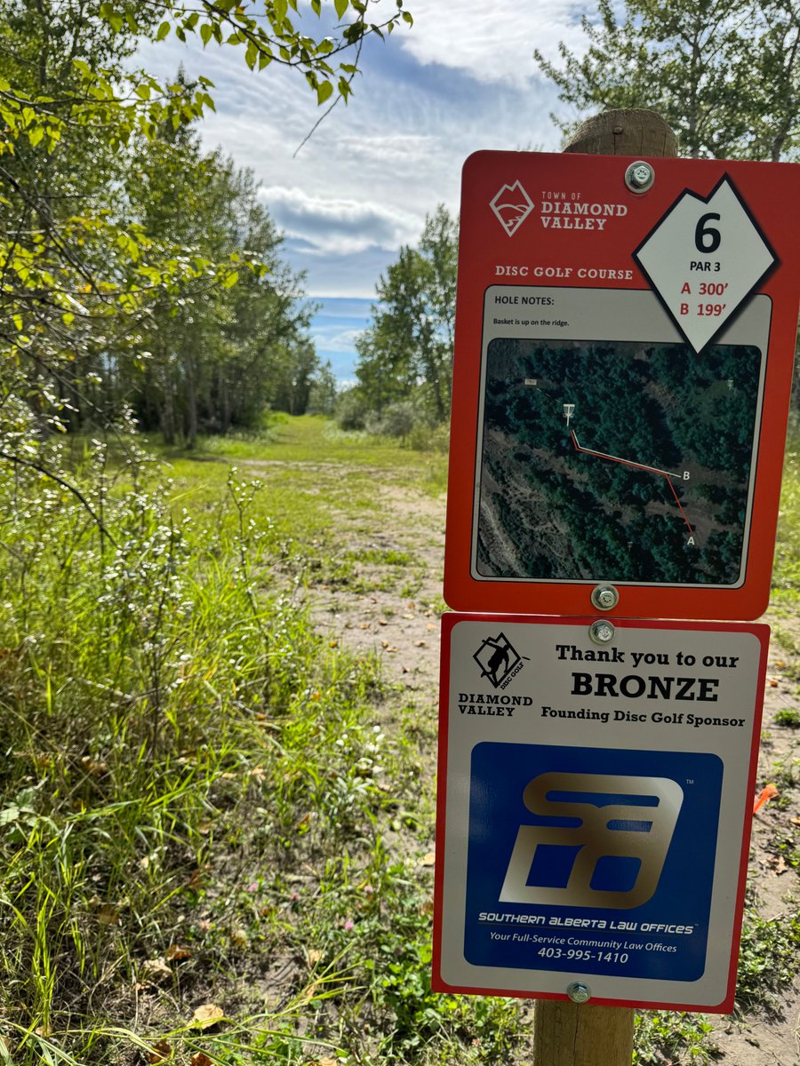 southernalberta's tweet photo. We're proud to be a sponsor of the now officially open Diamond Valley Disc Golf course!

Thanks to the Town of Diamond Valley and creator Ian Penhalagan for having us at the event, such a great day and a lot of hard work has paid off in a beautiful yet challenging course! https://t.co/9tk6mGrtUs