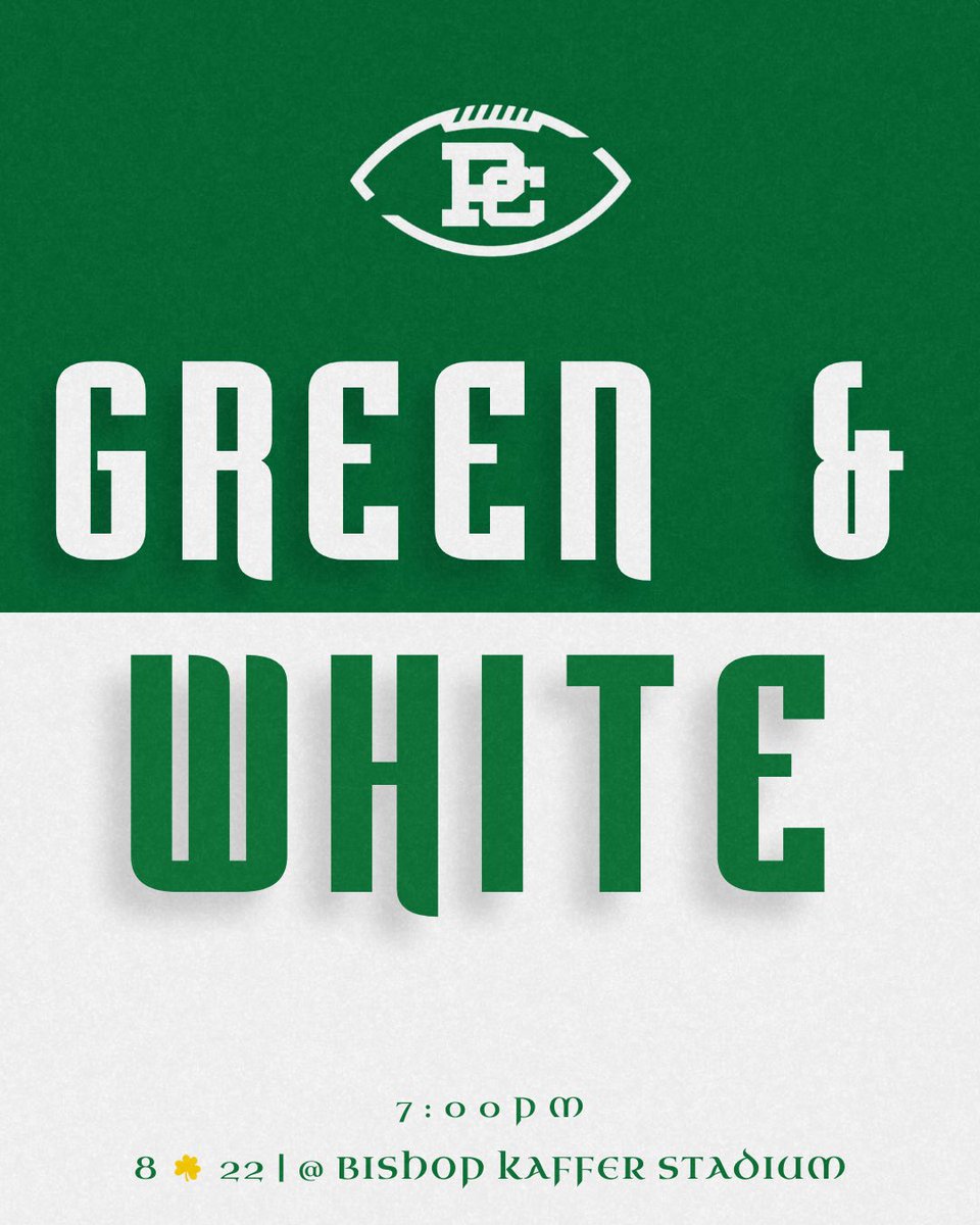 Providence Catholic Football (@celticsfootball) on Twitter photo Football returns tomorrow August 22nd with the Annual Green & White Game. ☘️
Freshman: 5:30-6:00pm
Sophomore: 6:00-6:30pm
Varsity - 7:00pm
#TheCelticStandard <a href="/ProviAthletics/">Providence Catholic Athletics</a> Football returns tomorrow August 22nd with the Annual Green & White Game. ☘️
Freshman: 5:30-6:00pm
Sophomore: 6:00-6:30pm
Varsity - 7:00pm
#TheCelticStandard <a href="/ProviAthletics/">Providence Catholic Athletics</a>