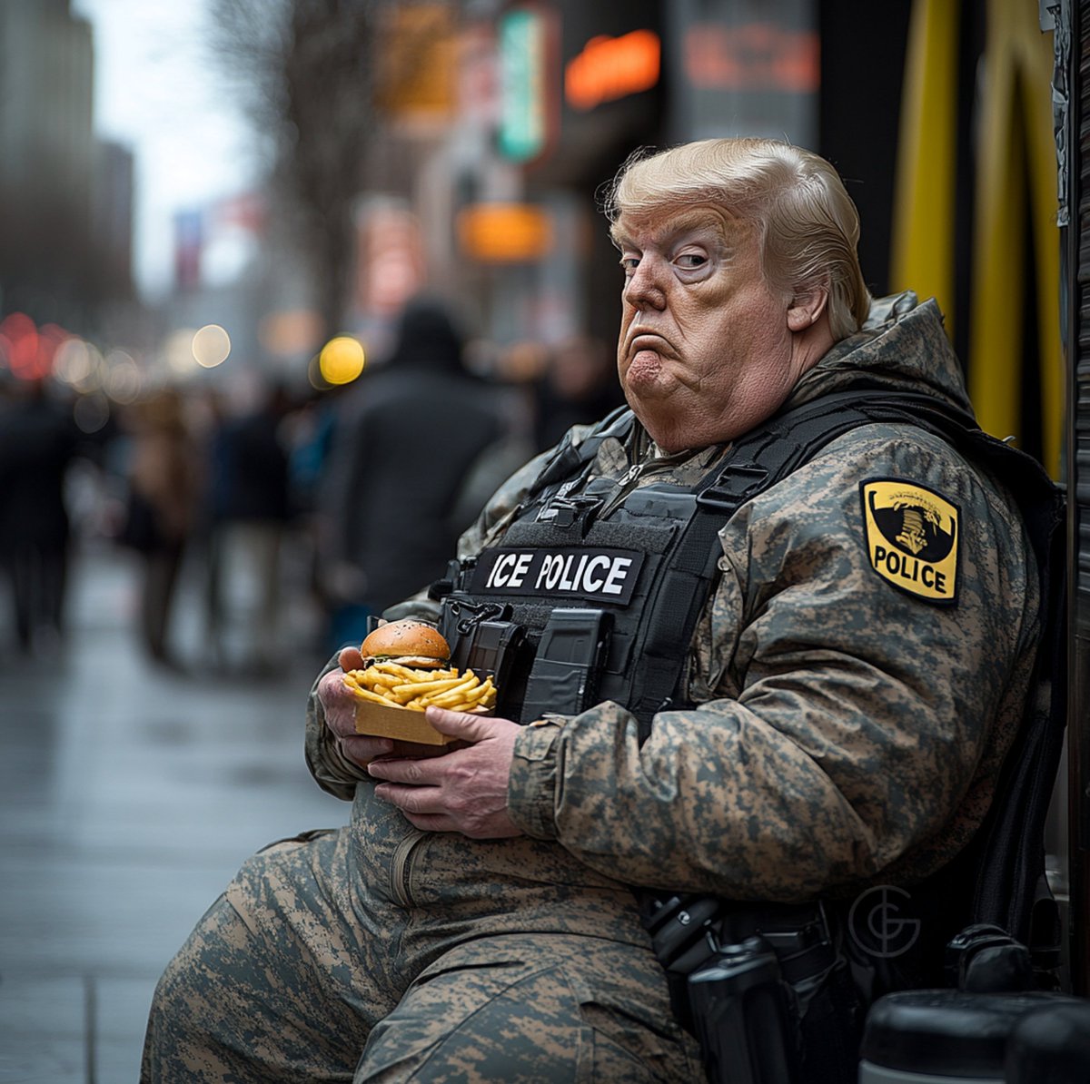 BREAKING:  Live shot of Trump patrolling the streets of Washington, DC.  We all feel safer now.