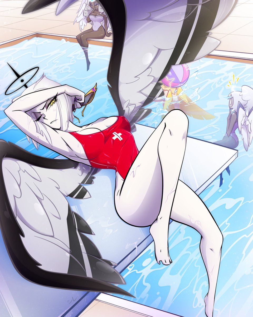 🌊 "Not my problem" ☀️

Lifeguard Lute for day 20 of the HHAI group's summer pinup month! ✨️ Isn't she the best at her job? 💕

// #HazbinHotel #Lute #HazbinHotelLute