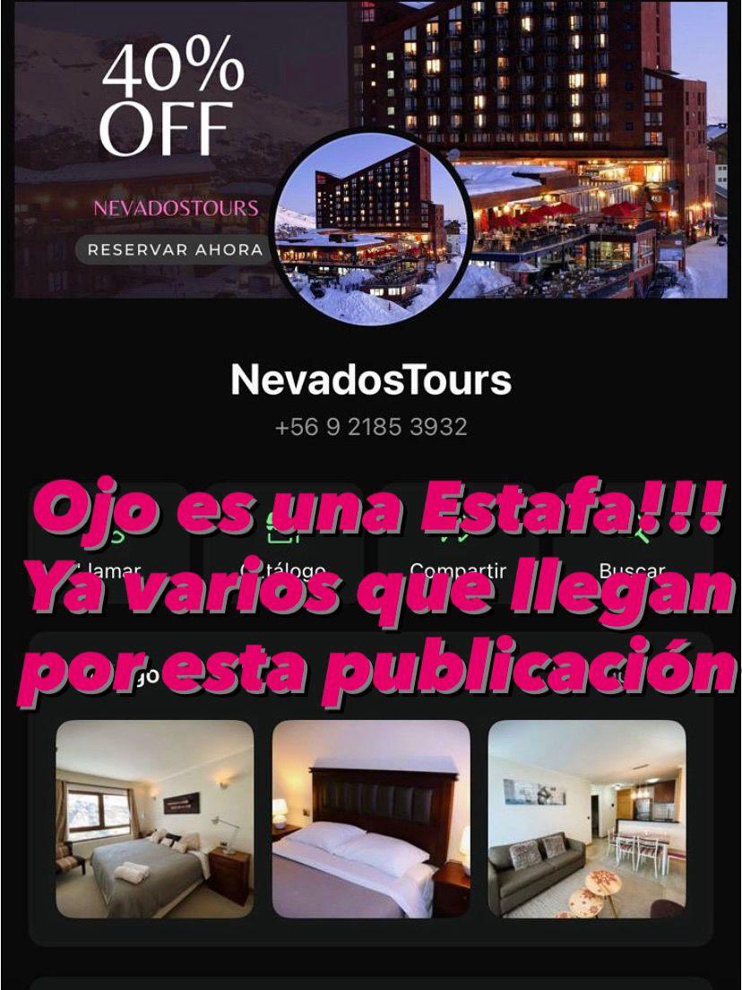 LookappMBS's tweet photo. 🚨ALERTA ESTAFAS EN CENTROS DE SKI 🚨
@vallenevado @elcolorado_chile @laparvachile
Familias descubren que el depto arrendado no existe ❌.Ofrecen “40% OFF”piden transferencias a cuentas personales.Verifica siempre en sitios oficiales. 
👉🏻Lo barato cuesta caro.#SkiChile #Estafa https://t.co/pPloWEa9hX