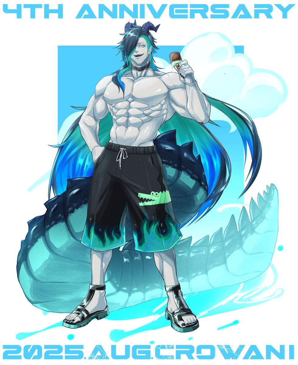 クロ鰐はこの８月で４周年を迎えます！
８月２３日(土)と８月２４日(日)は記念配信！
遊びに来てくれよなー！
#鰐生祭2025　#クロ鰐
