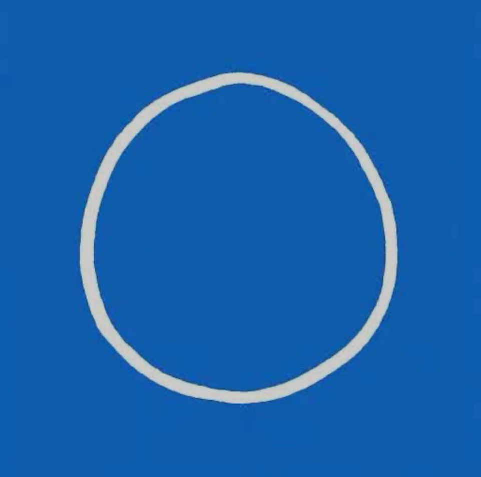 Parody image of a simple white circle representing a minimalist meme token