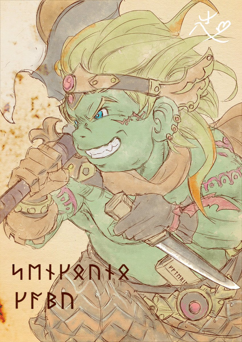 dqx_shian's tweet photo. お絵描き完成🎨🖌️
「カブの兄貴×合口白木拵(ドス)」

カブはドスが似合う。異論は認める。
ちょっと筋肉質に描きすぎたかしら🤔

この三兄弟、みんな何かしらの懐刀を携行していると思うんですよね。

#志庵画廊 https://t.co/g8Ai1R3fv6